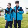 Nueva ropa de asalto para niños para exteriores tres en uno con forro de terciopelo Montañismo Deportes uniforme escolar impermeable para niños y niñas