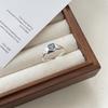Cor zircão amor anel feminino INS vento combinação nicho high-end sentido abertura ajuste moda 2024 novo