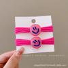 Diadema de cara sonriente de colores para niños no daña el pelo cuerda para el pelo cuerda para el pelo de niñas banda de goma de alta elasticidad para niñas atar banda de goma femenina