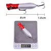 10 cores Nova isca Popa 8cm 10,7g e-commerce equipamento de pesca Anzol 6# Isca plástica