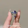 Cuatro Series Principales de Anillos con León, Serpiente, Águila y Tejón con Diamantes Brillantes, Anillos Exquisitos de Nicho Tendencia de Gama Alta Inspirados en Anime