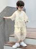 Roupa Infantil Novo Estilo Chinês Verão Conjunto para Meninos 2026 Hanfu Melhorado Manga Curta Conjunto de Duas Peças para Bebê Estilo Nacional Pequeno Cavalheiro