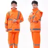 Conjunto de Impermeable Reflectante de Alta Visibilidad para Servicio de Tráfico, Impermeable, Personalizable con Logo, Adecuado para Compra por Unidad, Incluye Impermeable y Pantalón de Lluvia