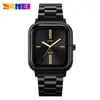 Reloj de Cuarzo Skmei para Hombre de Negocios, Cuadrado, Simple y Elegante, Correa de Acero, Pequeño de Tres Manecillas, Resistente al Agua, para Mujer