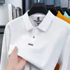 Camisa polo de algodón puro transfronteriza, nueva colección de otoño para hombre, de longitud media, camiseta de manga larga business casual, top para hombre, adecuada como camiseta interior
