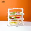 Prato de Preparo de Alimentos de Plástico Mesa Camadas Múltiplas Classificação Sobreposição Suporte de Acompanhamento Cozinha Doméstica Restaurante Panela Quente Rack de Armazenamento de Acompanhamento