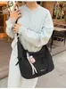 Bolso Casual Simple tipo Bollo 2025 Nueva Moda Bolso de Hombro Textil Gran Capacidad Viaje Commuter Bolso Cruzado Versátil