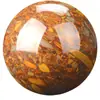 Venta al por mayor del fabricante Piedra Natural Nuwa Balonmano Jade Bola de Fitness Verde Hoja de Bambú Bola de Fitness Masajeador de Manos para Personas de Mediana Edad y Mayores