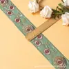 Novo Bordado Étnico Multicor Lantejoula Renda Corda de Osso Renda de Espelho Renda Vintage Fundo de Rede Linha Dourada Roupa