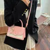 2026 Nova Bolsa Transversal Feminina Estilo Coreano Simples Casual Moda Texturizada Color-Blocking Tendência Ombro Único Transversal Bolsa de Mão