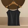 Camisola de Algodón Puro Sin Costuras Primavera y Verano para Mujer Sin Mangas Todas las Combinaciones Talla Grande Ajustado Camiseta Base Interior para Estudiante Top Fino para Mujer