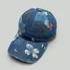 Gorra de Béisbol de Mezclilla con Estampado Floral para Mujer, Elegante, Casual, Moderna, para Exteriores, a la Moda, al por Mayor