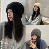 Gorro Holgado de Piel de Ardilla para Mujer, Nuevo Gorro de Otoño e Invierno, Gorro de Punto de Invierno para Mujer, Gorro Versátil para Exteriores