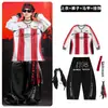 Ropa de Street Dance para Niños Ropa Hip Hop de Moda para Niños Rayas Rojas y Blancas 03 Conjunto de Ropa de Baile Traje de Presentación para Niñas Niños
