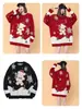 Otoño Invierno Transfronterizo Nuevo Estilo Tema Navideño Suéter de Cachemira para Mujer Cuello Redondo Tejido Versátil Estilo Perezoso Jersey Capa Base