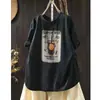Camiseta Casual Branca da Moda para Mulheres, Verão 2026, Super Tendência, Rejuvenescedora, Bonita, Muito Atraente, Blusa de Manga Curta Estampada