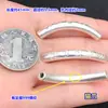 Prata Esterlina s999 Textura Martelada Caractere Fu Pata de Gato Meio Bracelete Tubo Curvo Cristal Wenwan Corda Trançada para Mão Colar Acessórios DIY Feitos à Mão