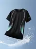 2025 Nuevo Traje Deportivo de Verano para Hombre Comercio Exterior Transfronterizo Fitness Camiseta de Manga Corta Ropa de Secado Rápido Correr Holgado