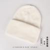 Chapéu de tricô estilo europeu e americano, cor pura, leve, para inverno, quente, frio, cor doce, versátil, gorro frio feminino