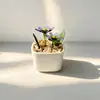 Vaso de Suculenta Esmaltado Zibo, Ornamento de Flor de Vidro, Planta Verde, Presente de Dia das Mães, Decoração Artesanal