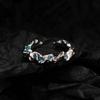 J1309 anillo con forma azul coral personalizado para hombres y mujeres plata esterlina S925 serie Mar Profundo curativo neutro super A joyería
