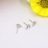 Accesorios para aretes Soporte de perla aguja para oreja colgante clavo para oreja placa de cuentas DIY aguja de cuenco soporte vacío aguja de cabeza cóncava al por mayor
