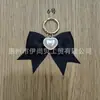 Transfronterizo Nuevo Lazo Negro Sedas y Satines Metal Anillo de Resorte Abierto Colgante Decoración DIY para Zapatos Equipaje Accesorios de Decoración