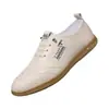 Zapatos de Hombre Auténticos Marca Dragonfly, Piel Genuina, Nuevo Modelo 2026, Zapatos Casuales de Piel para Hombre, Suela Suave Transpirable, Zapatos Blancos Versátiles de Moda