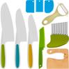 Explosiones de Amazon cuchillo de plástico para niños jardín de infantes educación temprana no lastima la mano para cortar verduras cortar pastel cuchillo traje de juguete para niños