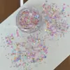 Accesorios para Uñas Lentejuelas Modernos Populares Brillo Irregular Corazón Estrella Mezcla Rosa Accesorios de Decoración para Uñas