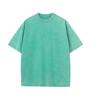 Camiseta Pesada Transfronteriza 270g Estilo Americano Lavada Vintage, Top de Algodón Puro Hilo Doble 32, Camiseta de Manga Corta para Hombre de Marca Moderna Holgada