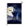 Bandera de Jardín Nueva de Halloween Transfronteriza Amazon Bandera de Lino Estampada de Calabaza Decoración de Patio Hecha a Mano