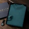 Sem costura! Outono e Inverno Gola alta masculina Malha de Caxemira Linha Única Pronto para Vestir Versátil Malharia Malharia Caxemira