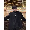 Nueva Chaqueta de Traje Estilo Chino para Hombre con Sentido del Diseño, Botones Metálicos, Hombreras, Traje Zhongshan de Cuello Alto de Nicho de Alta Gama con Sentido de Sofisticación
