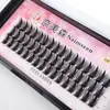 Pestañas cónicas, pestañas postizas tipo espiga de trigo, gruesas, segmentadas, estilo de mechones individuales, adecuadas para principiantes, estilo e-girl europeo y americano, rizadas, voluminosas, para las esquinas exteriores de los ojos