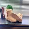 Novas Botas de Neve de Inverno 2025 com Fivela de Chifre e Solado Grosso para Mulheres, Modernas e Versáteis, Antiderrapantes, Acolchoadas e Quentes Botas de Neve de Algodão