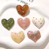 Adorno Adhesivo de Resina con Corazón de Amor Degradado Semitransparente de Lunares de Colores para Pendientes DIY Accesorios para el Cabello Accesorios para Crocs