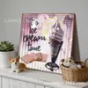 Tableros de exhibición de hojalata hechos a medida para bebidas premium, paneles de exhibición cuadrados de 20/30 cm, arte de hojalata estilo barista