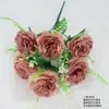 Flor Artificial Única, Flor Rosa Falsa, Flor Seca Decorativa, Flor de Seda, Flor de Tecido, Flor de Plástico, Flor para Decoração de Ambiente, Pequeno Buquê