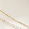 Tobillera de Perlas de Doble Capa Estilo Europeo y Americano, Moderna Cadena Fina con Cuentas Doradas para Tobillo de Mujer, Joyería Versátil para el Pie para Vacaciones en la Playa