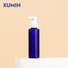 Frasco Bomba Hombro Plano Azul Transparente 100ml 200-250ml Pet Blanco Boca Plana Frasco Loción Frasco Cosmético