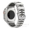 Correa de Silicona con Patrón de Neumático Adecuada para Apple Watch S9 S10 Generación S11Iwatch Pulsera Deportiva Transpirable Bicolor