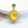 Colgante de Ámbar Natural Collar de Flor de Ámbar Dorado Estilo Étnico Venta al por Mayor de Fábrica Dropshipping S3122703