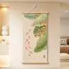 Pintura de rollo moderna minimalista de nueve peces para atraer riqueza, un arte de pared con significado auspicioso, adecuado para el vestíbulo de entrada, colocado directamente frente a la puerta