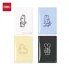 Deli Papelería Funda de Goma Pequeña Fresca y Simple Libreta para Estudiantes Funda de Goma Eva 72 Hojas Libreta Engrosada Venta al por Mayor