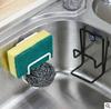 Fábrica de cozinha ferro forjado lava-louças pano armazenamento rack pia esponja prateleira parede pendurado aço bola toalha acabamento rack
