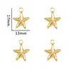 Série Oceano Liga Pingente Concha Concha Estrela do Mar Dourado DIY Traje Cocar Pulseira Colar Pingente