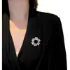 Broche de guirlanda retrô liga de alta qualidade diamante corsage temperamento all-match feminino anti-brilho pino de pérola atacado