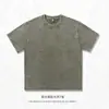 Camiseta de manga corta de algodón puro vintage de peso pesado, corte ligeramente holgado, estilo unisex, disponible en varios colores, casual y resistente a la suciedad