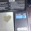 Colgante de Corazón de Melocotón con Doble Agujero Hecho a Mano en Oro K Material Sub-Oro y Plata Joyería para Botella de los Deseos DIY